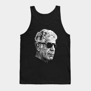 Anthony Bourdain Retro Sketch Tank Top